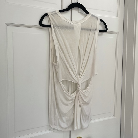 A.L.C Twisted Open Back White Tee - Picture 6 of 10